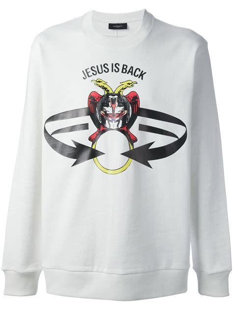 givenchy jesus is back shirt|Givenchy White Jesus is Back T.